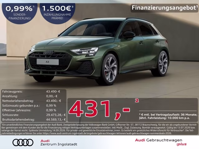 Audi A3 Sportback 45 TFSI e S line MATRIX AHK KAMERA