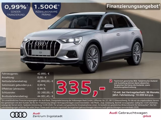 Audi Q3 45 TFSI qu advanced AHK ACC PDC+ NAVI Virtual