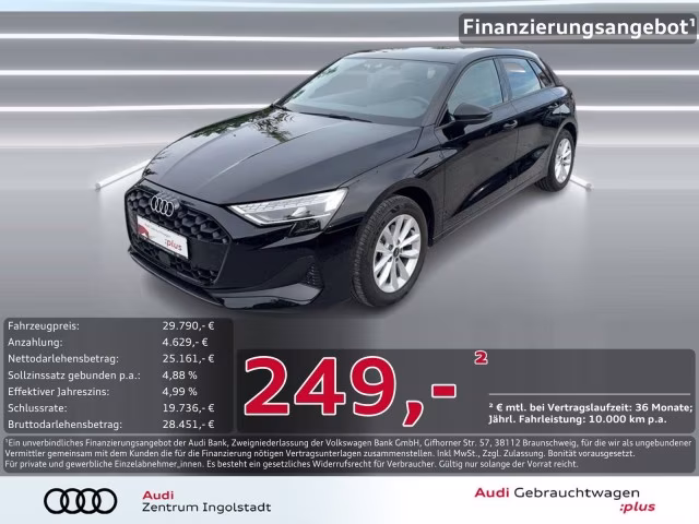 Audi A3 Sportback 30 TFSI LED PDC+ SHZ NAVI+ Virtual+