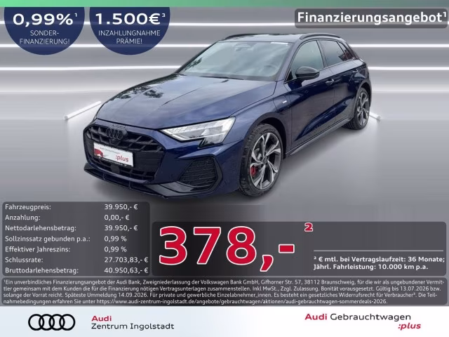 Audi A3 Sportback TFSI e S line LED AHK 360° ACC PDC+