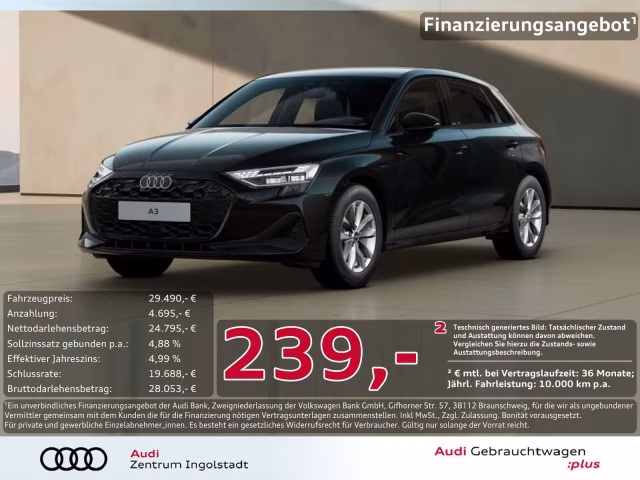 Audi A3 Sportback 30 TFSI LED PDC+ SHZ NAVI+ Virtual+