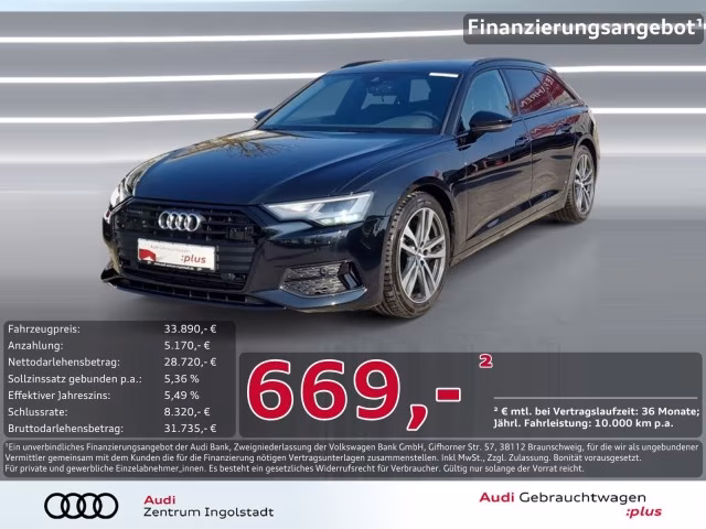 Audi A6 Avant 45 TDI qu Sport LED Luft AHK PANO KAM.