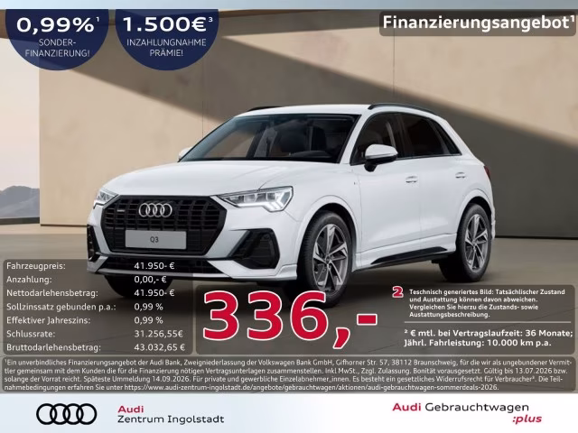 Audi Q3 40 TFSI qu S line AHK LED ACC PDC Navi+ 19&amp;quot;