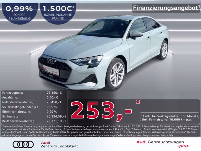 Audi A3 Limousine TDI advanced LED AHK KAMERA ACC SHZ