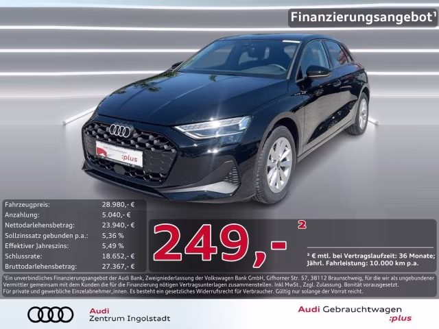 Audi A3 Sportback 30 TFSI LED PDC+ SHZ NAVI+ Virtual+