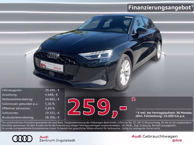 Audi A3 Sportback 30 TFSI LED SHZ Navi+ Virtual 16&amp;quot;