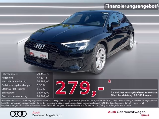 Audi A3 Sportback 35 TFSI S line LED B&amp;amp;O STHZG Navi+