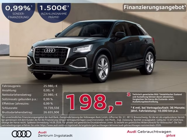 Audi Q2 30 TFSI advanced AHK Navi+ Kamera PDC SHZ 17&amp;quot;