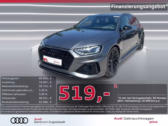 Audi RS4 Avant qu LED AHK KAMERA MASSAGE HuD ACC 20&amp;quot;