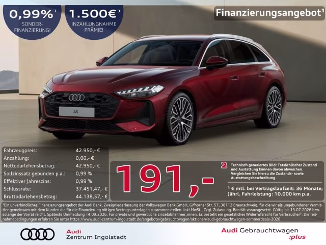 Audi A5 Avant TFSI Tech AHK LED Kamera PDC ACC 20&amp;quot;