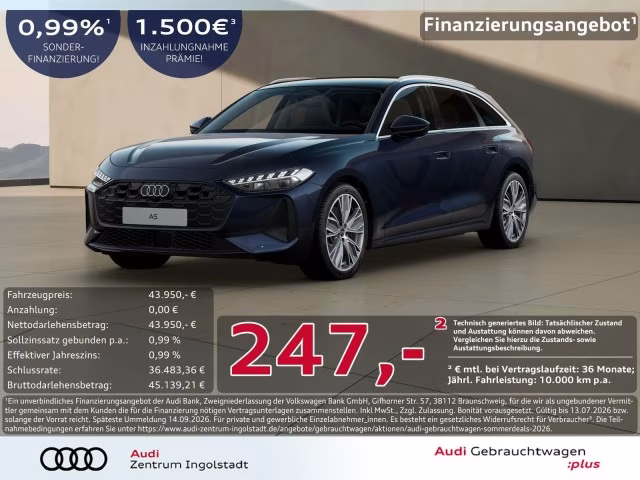 Audi A5 Avant TDI Tech LED+ PANO AHK KAMERA ACC PDC+