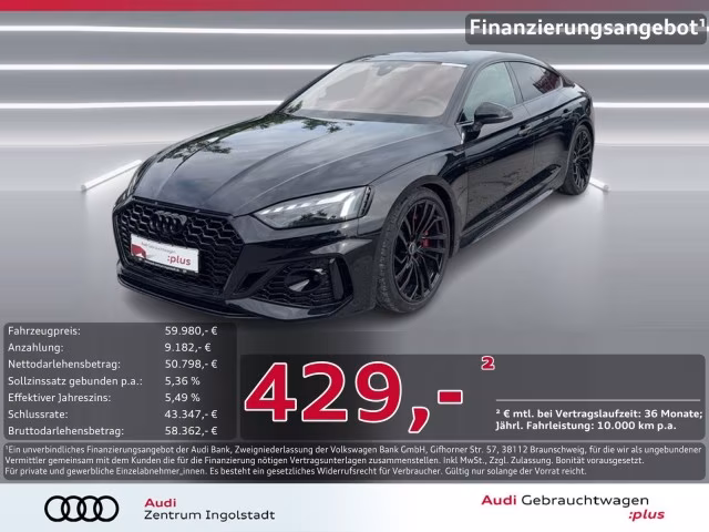 Audi RS5 Sportback MATRIX B&amp;amp;O HuD Kamera ACC PDC 20&amp;quot;
