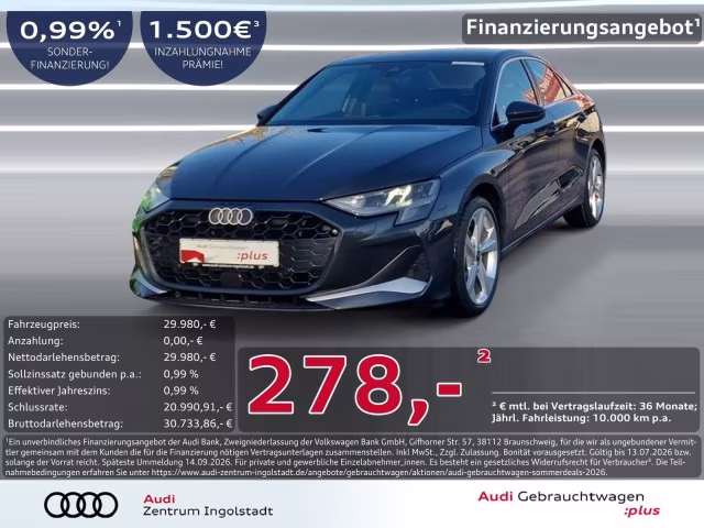 Audi A3 Limousine 35 TDI NAVI+ LED 18&amp;quot; KAM. advanced