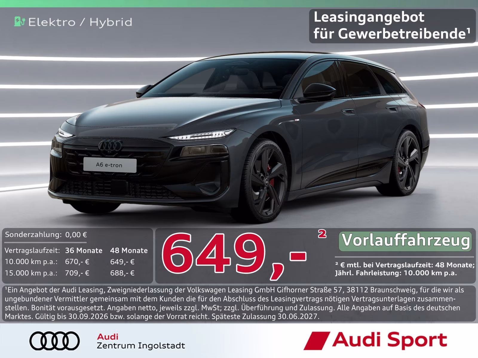 A6 Avant e-tron performance AHK 21" UPE 98.270,-