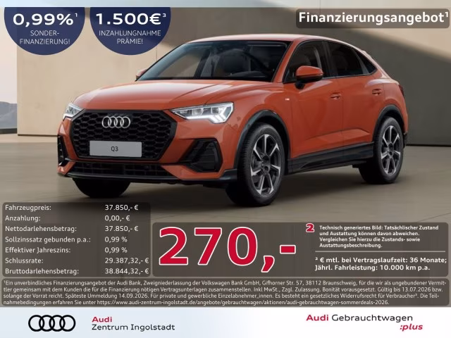 Audi Q3 Sportback 35 TFSI S line LED AHK ACC NAVI 19&amp;quot;