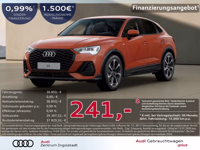 Audi Q3 Sportback 35 TFSI S line LED AHK ACC NAVI 19&amp;quot;