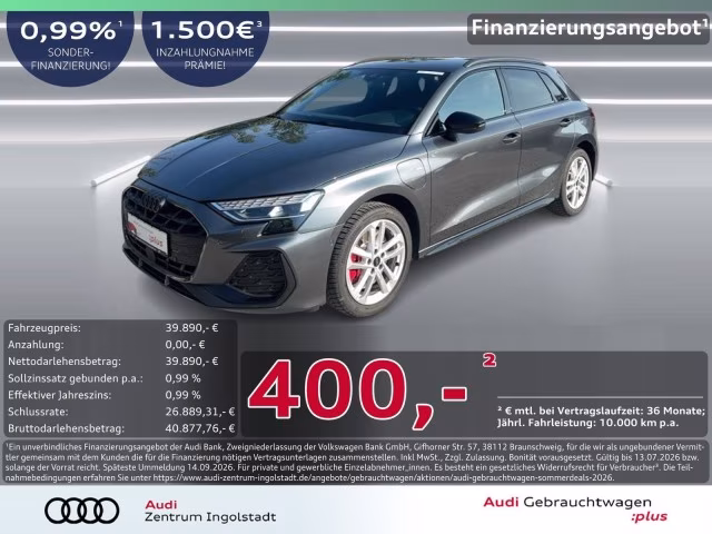 Audi A3 Sportback 45 TFSI e S line LED AHK ACC SONOS