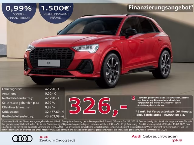 Audi Q3 35 TDI S line AHK PANO LED Kamera Navi+ 19&amp;quot;
