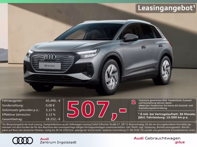 Audi Q4 e-tron 45 qu AHK KAMERA HuD ACC NAVI Virtual