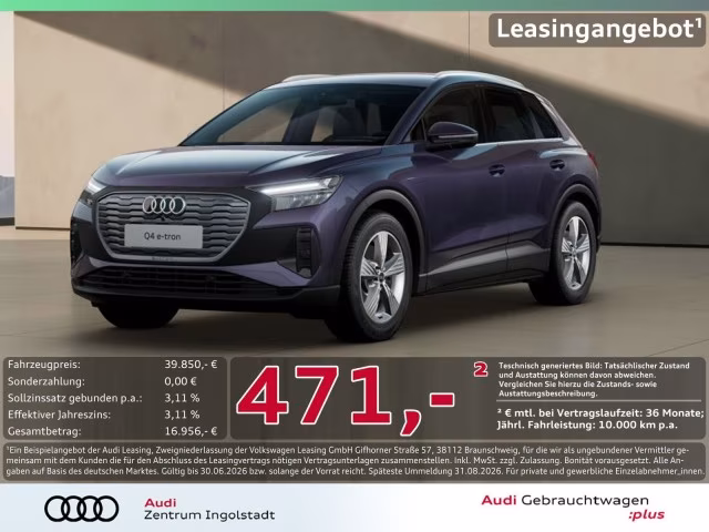 Audi Q4 e-tron 40 STHZG LED PDC Navi+ SHZ Virtual 19&amp;quot;