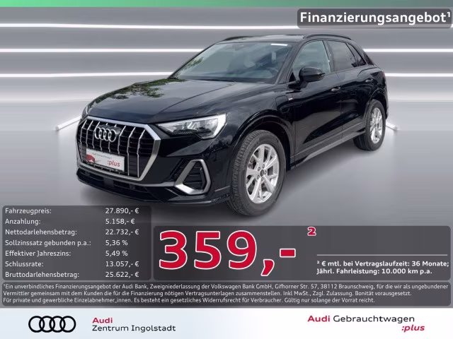 Audi Q3 45 TFSI e S line AHK ACC PDC+ SHZ NAVI+ 18&amp;quot;
