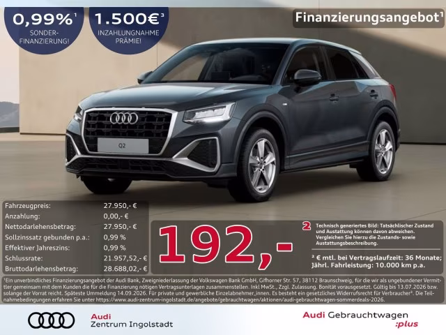 Audi Q2 30 TDI S line LED Kam PDC SHZ Navi+ Virt 17&amp;quot;