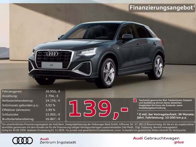 Audi Q2 30 TDI S line LED Kam PDC SHZ Navi+ Virt 17&amp;quot;