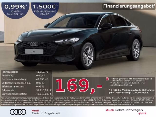 Audi A5 Limousine TDI qu Tech+ MATRIX AHK Memory 360°