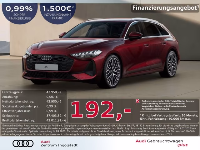 Audi A5 Avant TFSI Tech AHK LED Kam PDC ACC SHZ 20&amp;quot;