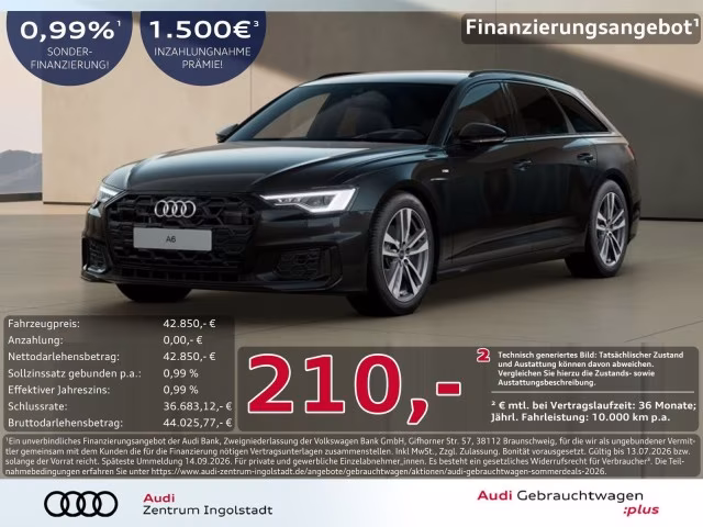 Audi A6 Avant 40 TDI S line MATRIX HuD ACC Optik-schw