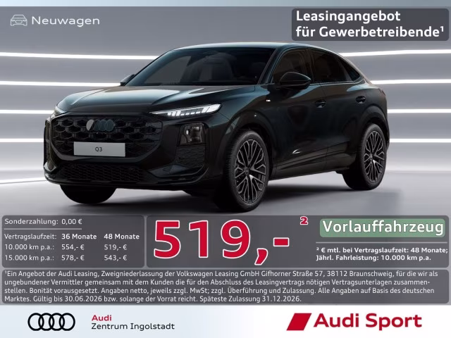 Audi Q3 Sportback TDI S line Tech+ UPE 62.175,-