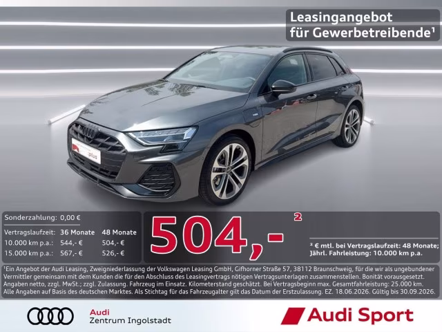 Audi A3 Sportback TFSI e S line MATRIX AHK KAMERA ACC