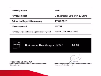 Q4 Sportback e-tron 50 qu S line MATRIX KAMERA