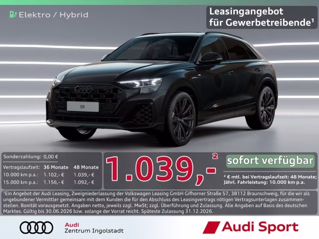 Audi Q8 TFSI e qu S line Laser Luft AHK UPE 135.620,-