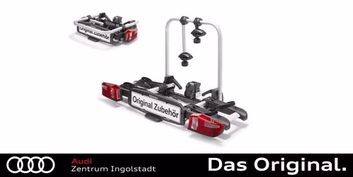 Original VW Fahrradträger für die Anhängevorrichtung, 2 Fahrräder, Premium, faltbar auch für Audi,SEAT,CUPRA &amp; SKODA geeignet 000071105T