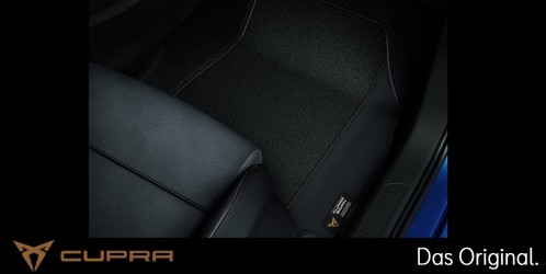 Original SEAT CUPRA Born Textilfußmatten Satz Vorne + Hinten in Schwarz 1EB863011A LOE