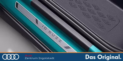 Original VW ID.BUZZ Einstiegleisten Set, vorne, Aluminium, mit Schriftzug 1T3071303