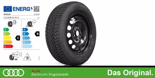 Original SKODA Karoq 16 Zoll Winterkomplettradsatz auf Stahlfelge DUNLOP WINTER SPORT 5 215/60 16 95H/XL 6,0x16 ET43