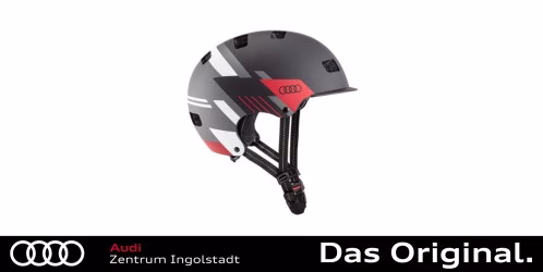 Original Audi Helm für E-Scooter und Fahrrad Größe L (58-61 cm), schwarzes Design 4KE050320C
