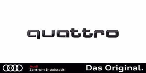 Original Audi Quattro Schriftzug in Schwarz für Audi e-tron / e-tron Sportback 4KE071806