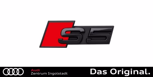 Original Audi S5 (F5) Schriftzug in Schwarz für die Front 8W6071805