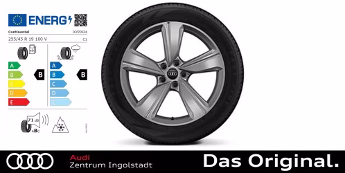 Original Audi Q3 (FJ) 19 Zoll Winterkomplettradsatz 5-Arm Continental WinterContact TS 870 P 255/45 R19 8,5Jx19 ET 38