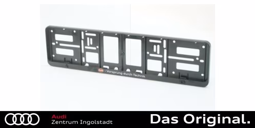 Original Audi Kennzeichenhalter Satz Vorne + Hinten "Audi Oval + Vorsprung durch Technik"  A16-2285