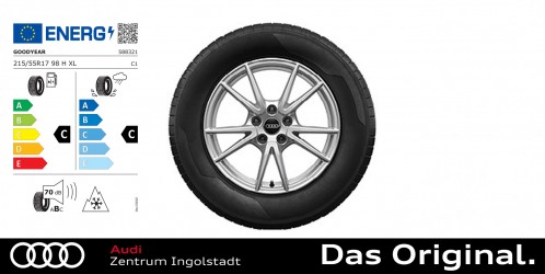 Original Audi A5 (FU) Avant / Limousine Winterkomplettradsatz 5-Doppelspeichen 17 Zoll 7,5Jx17, Winterreifen 215/55 R17 98H XL Goodyear ULTRAGRIP PERFORMANCE 3 Original Audi A5 (FU) Avant / Limousine Winterkomplettradsatz 5-Doppelspeichen 17 Zoll 7,5Jx17, Winterreifen 215/55 R17 98H XL Goodyear ULTRAGRIP PERFORMANCE 3
