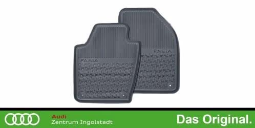 Original Skoda Fabia (3) Gummifußmatten Satz Vorne 6V1061551