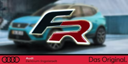 Original SEAT FR Schriftzug Chrom/Rot/Schwarz 5F0853670  KTP