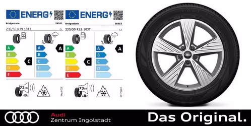 Original Audi Q4 e-tron / Q4 Sportback e-tron 19 Zoll Winterkomplettradsatz, brillantsilber