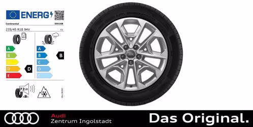 Original Audi SQ2 (GA) 18 Zoll Winterkomplettradsatz 5-V-Speichen-Design 235/45 R 18 94V ContiWinterContact TS860S AO, 8 J x 18