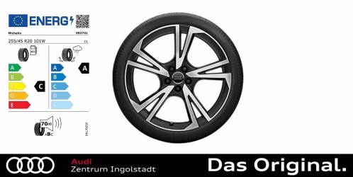 Original Audi Q5/SQ5 (FY) 20 Zoll Sommerkomplettradsatz im 5-Arm-Falx-Design mattschwarz 8 J x 20, 255/45 R 20 101W Michelin Latitude Sport 3 AO Original Audi Q5/SQ5 (FY) 20 Zoll Sommerkomplettradsatz im 5-Arm-Falx-Design mattschwarz 8 J x 20, 255/45 R 20 101W Michelin Latitude Sport 3 AO