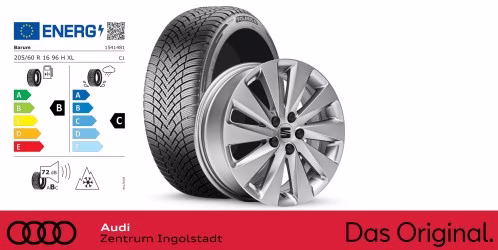 Original SEAT Arona 16 Zoll Winterkomplettradsatz Abrera II Silber  BARUM / POLARIS 6 205/60 R16 96 H XL